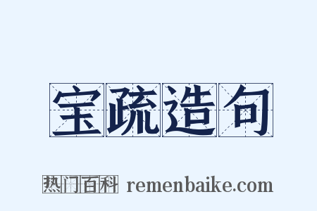 宝疏造句是什么意思的图片